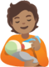 person feeding baby: medium skin tone emoji
