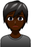 person frowning (black) emoji
