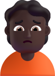 person frowning dark emoji