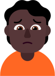 person frowning dark emoji