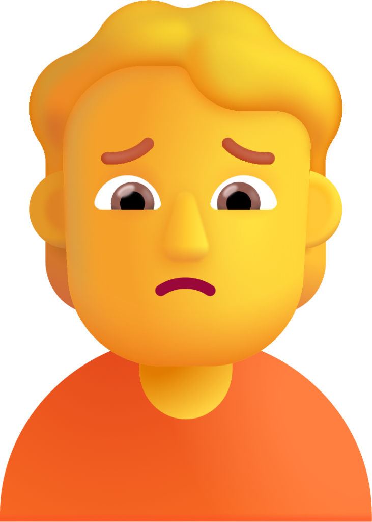 person frowning default emoji