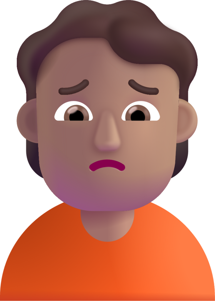 person frowning medium emoji