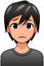 person frowning (plain) emoji