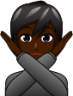 person gesturing no (black) emoji