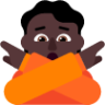 person gesturing no dark emoji