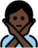 person gesturing NO: dark skin tone emoji