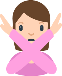 person gesturing NO emoji