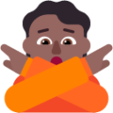 person gesturing no medium dark emoji