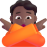 person gesturing no medium dark emoji