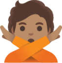 person gesturing NO: medium skin tone emoji