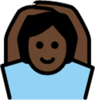 person gesturing OK: dark skin tone emoji
