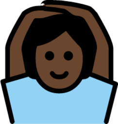 person gesturing OK: dark skin tone emoji