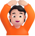person gesturing ok light emoji