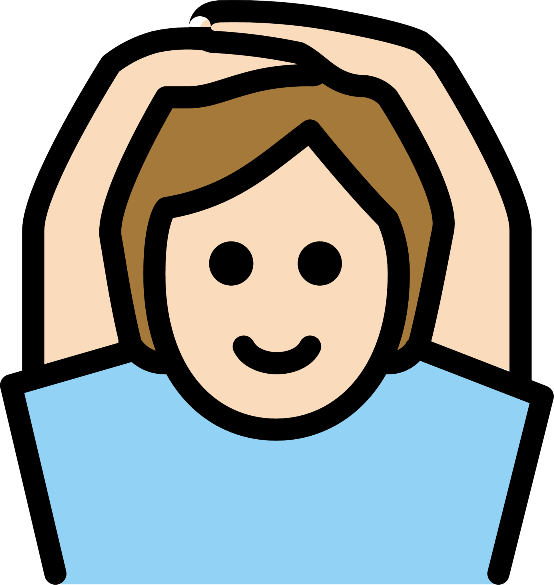 person gesturing OK: light skin tone emoji