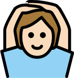 person gesturing OK: light skin tone emoji