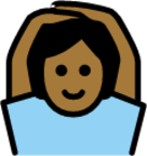 person gesturing OK: medium-dark skin tone emoji