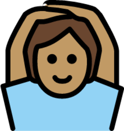 person gesturing OK: medium skin tone emoji