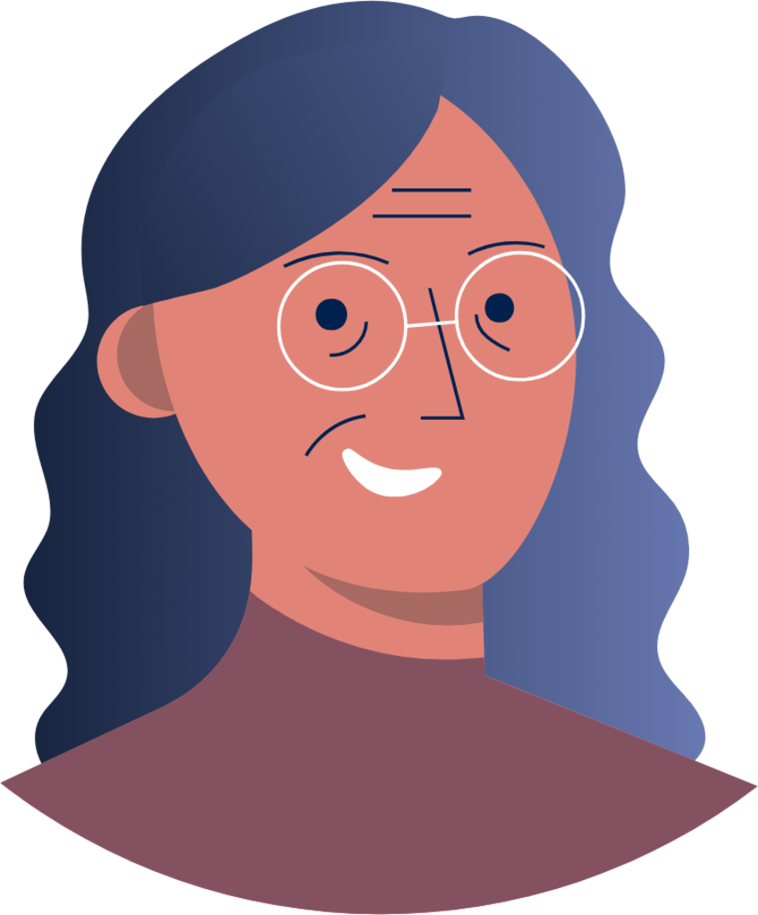 person glasses illustration