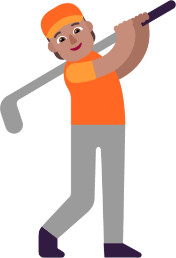 person golfing medium emoji