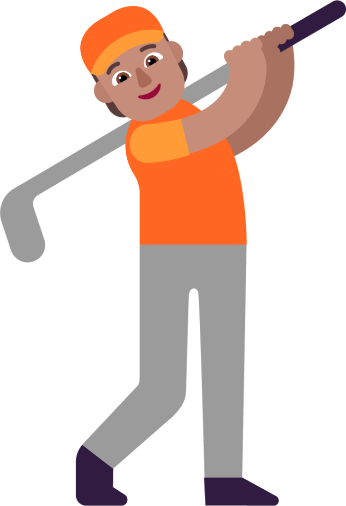 person golfing medium emoji