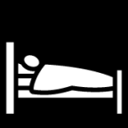 person in bed icon