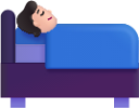 person in bed light emoji