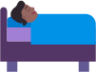 person in bed medium dark emoji