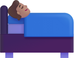 person in bed medium emoji