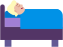 person in bed medium light emoji