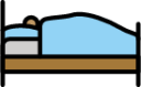 person in bed: medium skin tone emoji