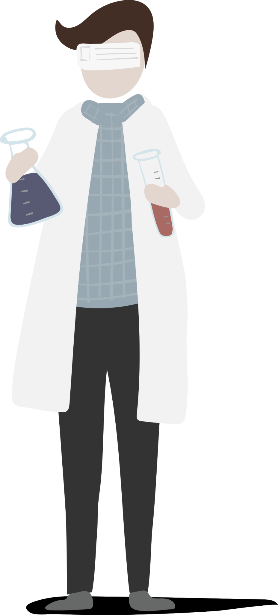 lab coat scientist drawing