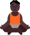 person in lotus position dark emoji