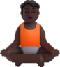 person in lotus position dark emoji