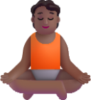 person in lotus position medium dark emoji
