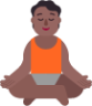 person in lotus position medium dark emoji