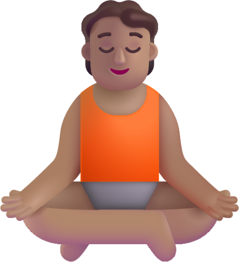 person in lotus position medium emoji
