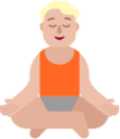 person in lotus position medium light emoji