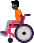 person in manual wheelchair dark emoji