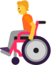 person in manual wheelchair default emoji