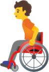person in manual wheelchair emoji