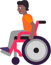 person in manual wheelchair medium dark emoji