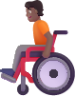 person in manual wheelchair medium dark emoji