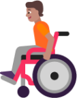 person in manual wheelchair medium emoji