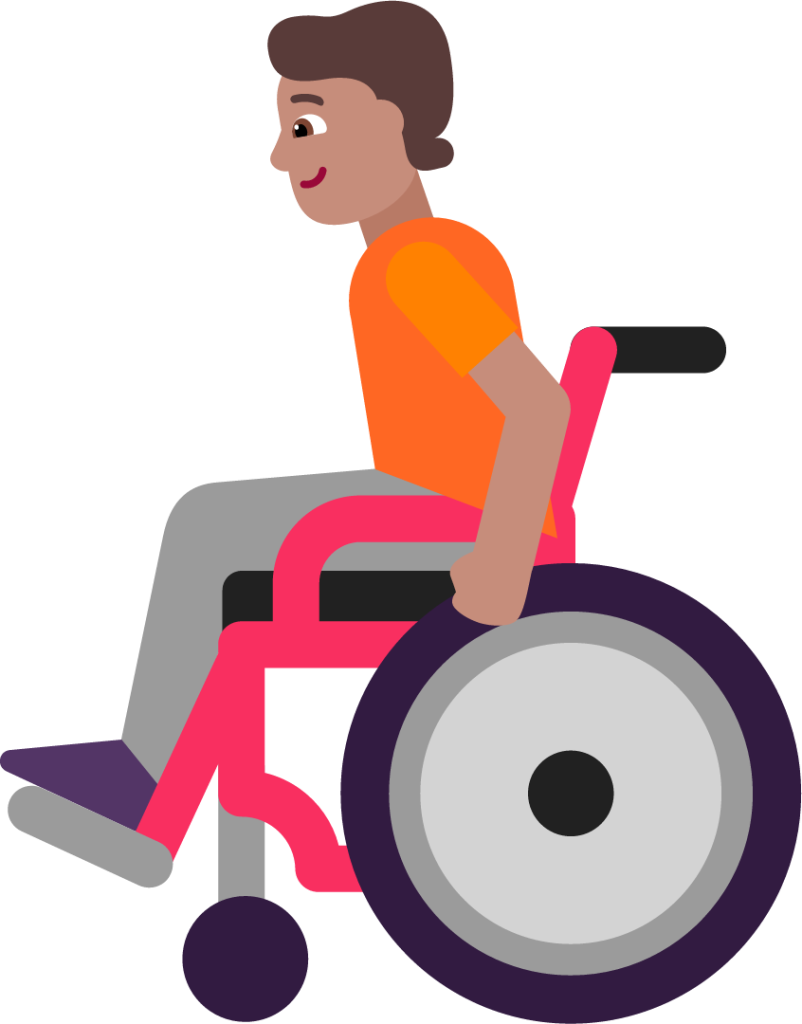 person in manual wheelchair medium emoji