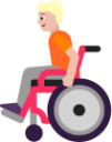 person in manual wheelchair medium light emoji