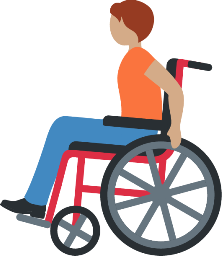 person in manual wheelchair: medium skin tone emoji