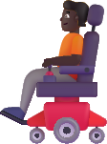 person in motorized wheelchair dark emoji