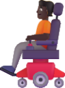 person in motorized wheelchair dark emoji