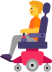 person in motorized wheelchair default emoji