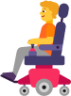 person in motorized wheelchair default emoji
